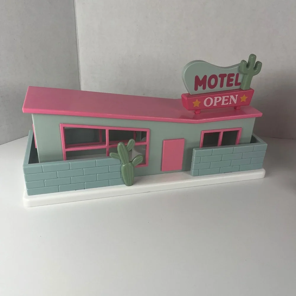 Crescent Retro Motel and Pink Camper Trailer‎ Toy Set Target Exclusive